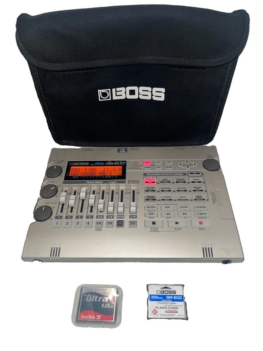 Boss BR-600 Portable Digital Recorder Studio w/Case & 2 Cards No Adapter
